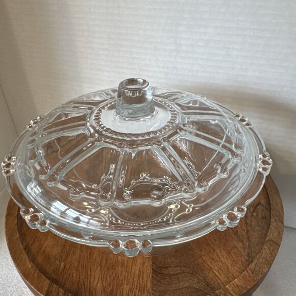 Vintage KIG Indonesia Clear Glass Candy Dish With Lid - Picture 7 of 7